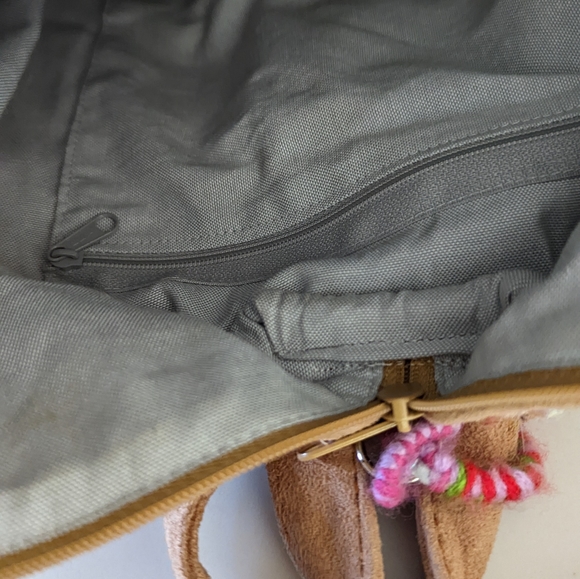 Rasta Moda Multicolor Woven Sack Backpack with Leather Bottom, Trim, & S… - Picture 12 of 14